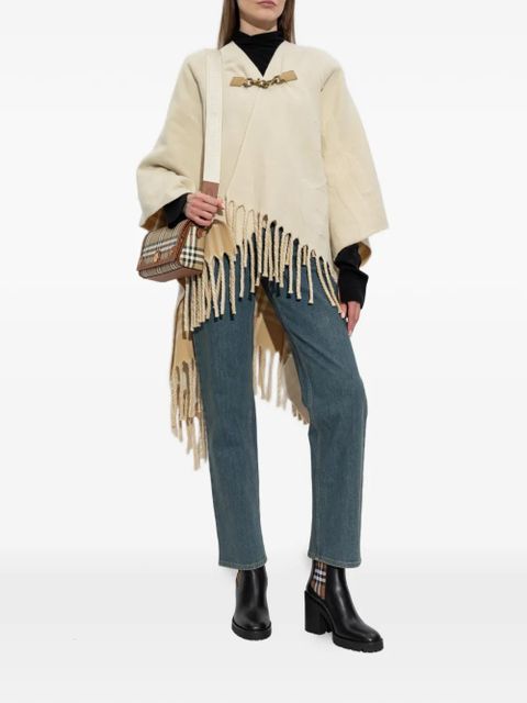 Burberry fringe poncho - Neutrals