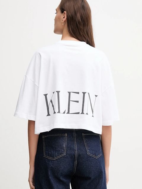 Calvin Klein Jeans t-shirt bawełniany damski kolor biały LV047D206G