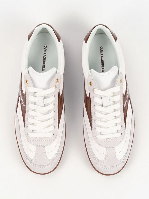 Karl Lagerfeld sneakersy skórzane KANDIDATE damskie kolor biały KL63855