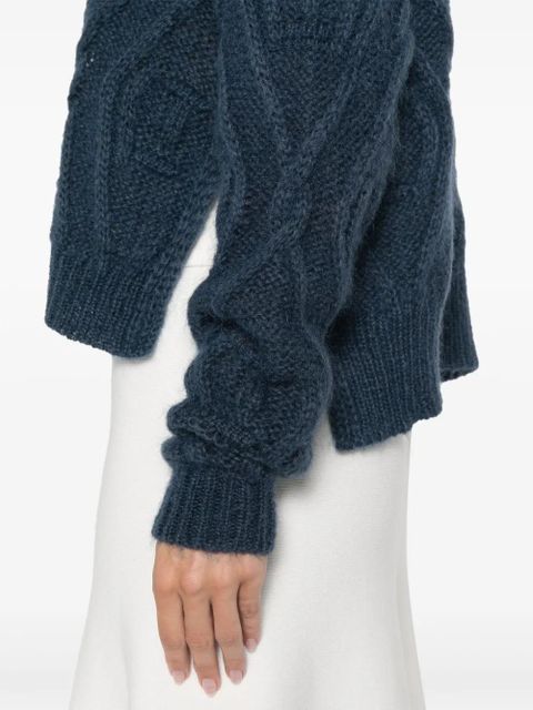 TWINSET logo-embossed sweater - Blue