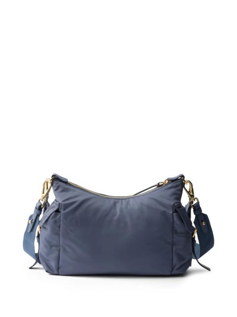 Prada Explore large Re-Nylon and leather shoulder bag - Blue