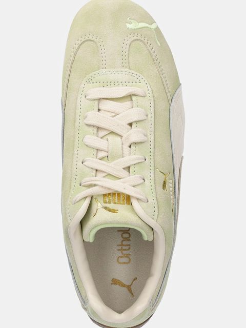 Puma sneakersy zamszowe Speedcat Faded damskie kolor zielony 403688