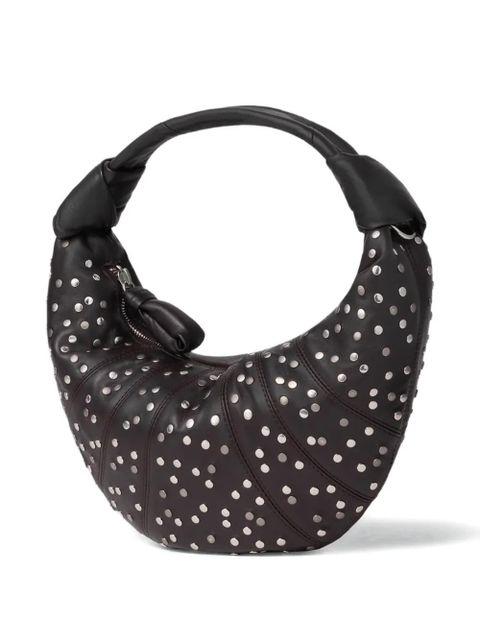 LEMAIRE mini Fortune Croissant studded tote bag - Brown