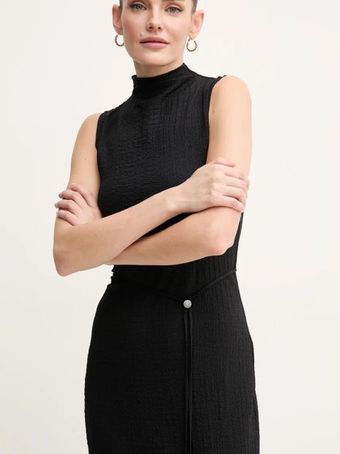 Calvin Klein sukienka kolor czarny maxi dopasowana K20K208304