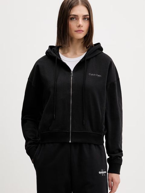 Calvin Klein Underwear bluza rozpinana z kapturem damska bawełniana - zdjęcie produktu nr 1