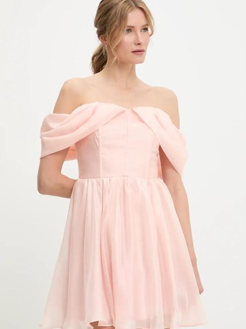 Answear.LAB sukienka kolor różowy mini rozkloszowana - zdjęcie produktu nr 1