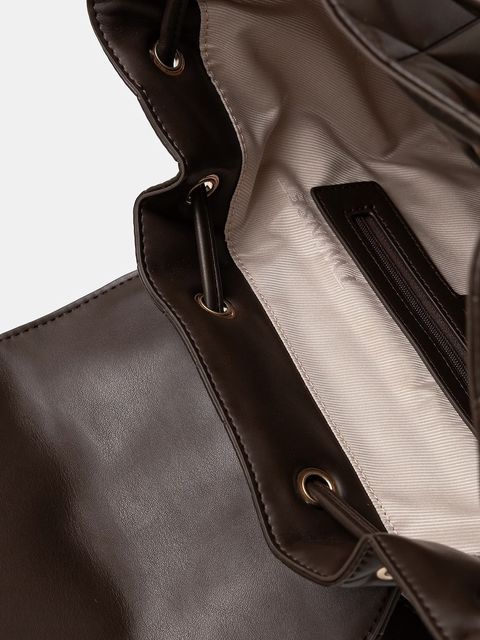 Twinset plecak damski kolor brązowy duży gładki 252TB7055