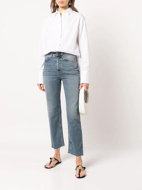 TOTEME cropped straight-leg jeans - Blue - zdjęcie produktu nr 2