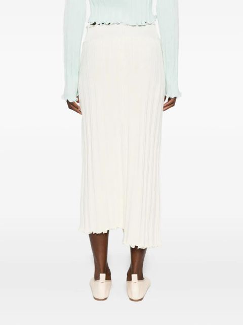 Jil Sander asymmetric midi skirt - Neutrals
