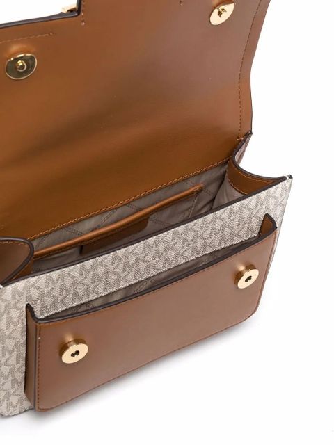 Michael Kors monogram-logo shoulder bag - Neutrals