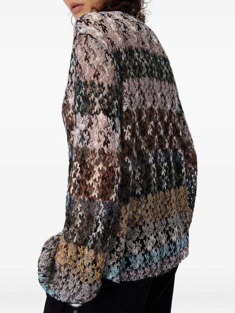 Missoni floral-lace long-sleeve top - Grey