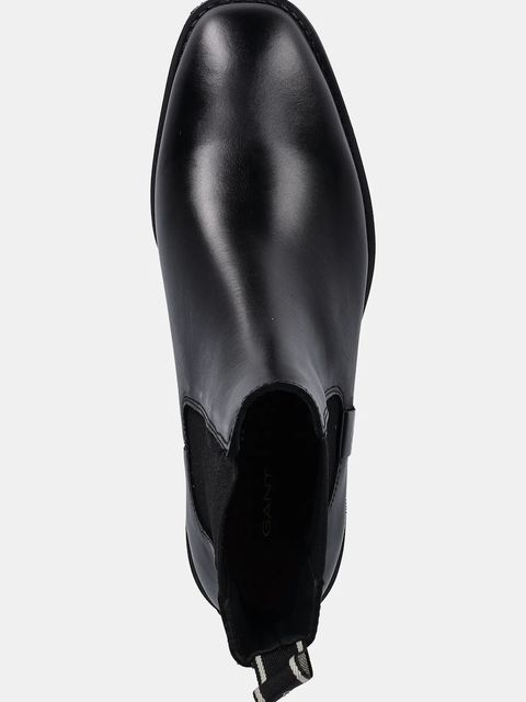 Gant sztyblety skórzane Fayy kolor czarny na płaskim obcasie 31551128