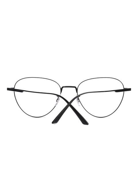 KHAITE oval-frame glasses - Black