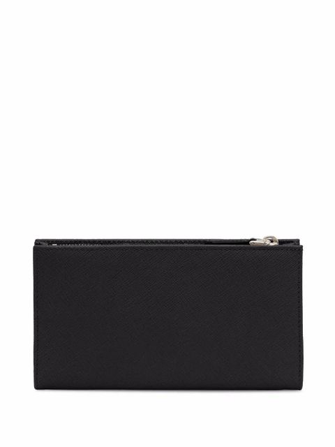 Prada triangle logo wallet - Black