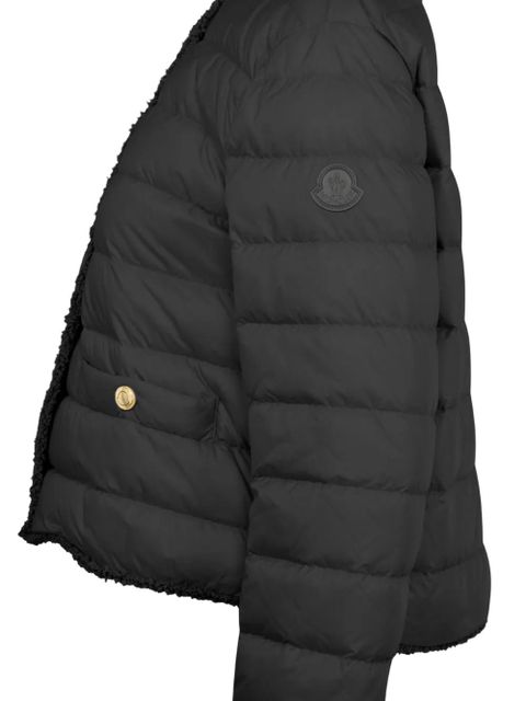 Moncler Fleurs bouclé-trim jacket - Black