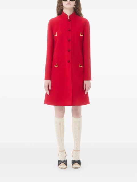 Valentino Garavani VGOLD button-up coat - Red