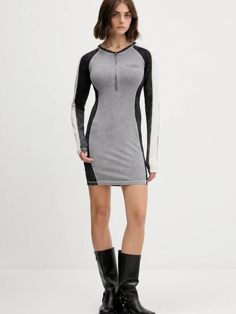 Guess Originals sukienka VINTAGE kolor szary mini dopasowana W5YK79 K1D80 - zdjęcie produktu nr 2