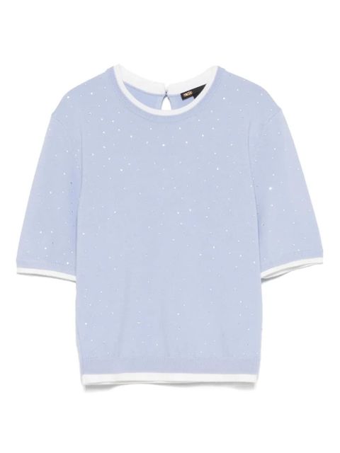 Maje rhinestone-embellished T-shirt - Blue - zdjęcie produktu nr 1