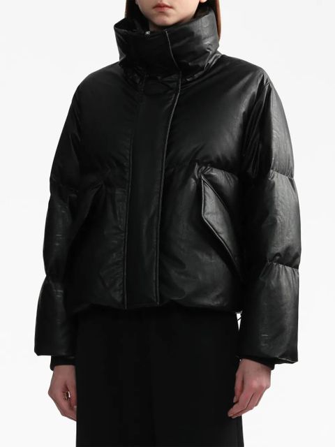 MM6 Maison Margiela numbers-motif padded jacket - Black