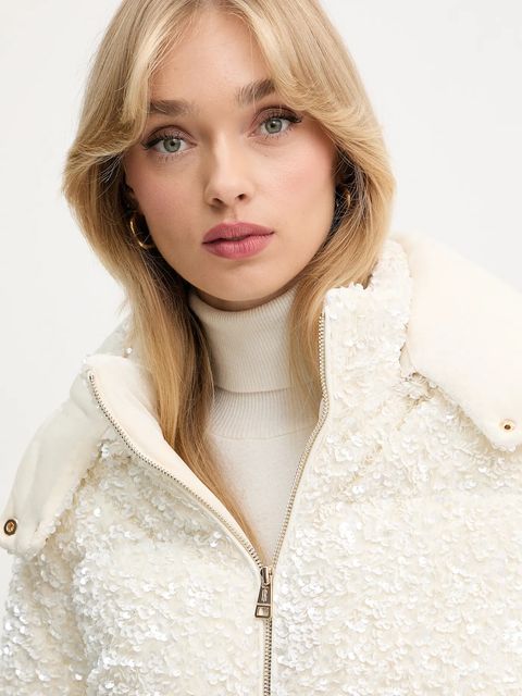 Fracomina kurtka kolor beżowy zimowa FP25WC3009O429N6