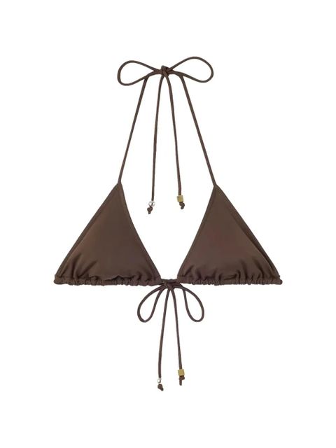 Jacquemus The Triangle halterneck bikini top - Brown - zdjęcie produktu nr 1