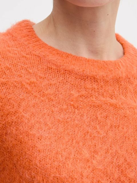 United Colors of Benetton sweter z dodatkiem moheru damski kolor pomarańczowy 1VAAD10F4