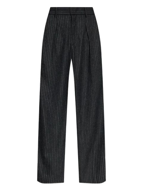 ISABEL MARANT Lisetta pinstripe pleated straight trousers - Grey - zdjęcie produktu nr 1