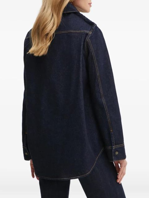 Victoria Beckham point-collar long-sleeve shirt - Blue - zdjęcie produktu nr 2