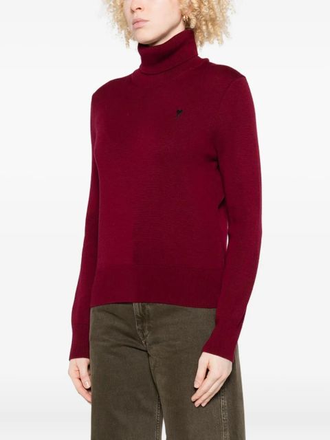 AMI Paris turtleneck sweater - Red