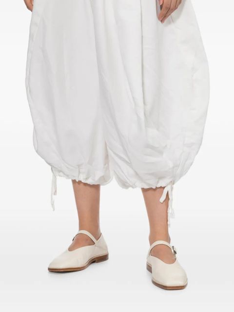 Comme Des Garçons drawstring-cuff balloon trousers - White