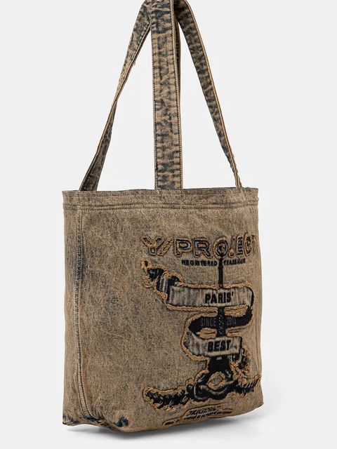 Y/Project torba jeansowa PARIS' BEST TOTE BAG kolor beżowy 620BA004 - zdjęcie produktu nr 2