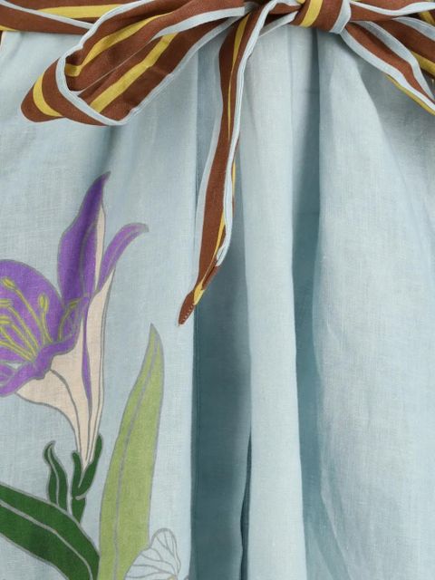 ALEMAIS floral-print midi dress - Blue