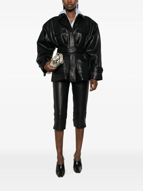 The Frankie Shop Kelia belted pocket coat - Black - zdjęcie produktu nr 2