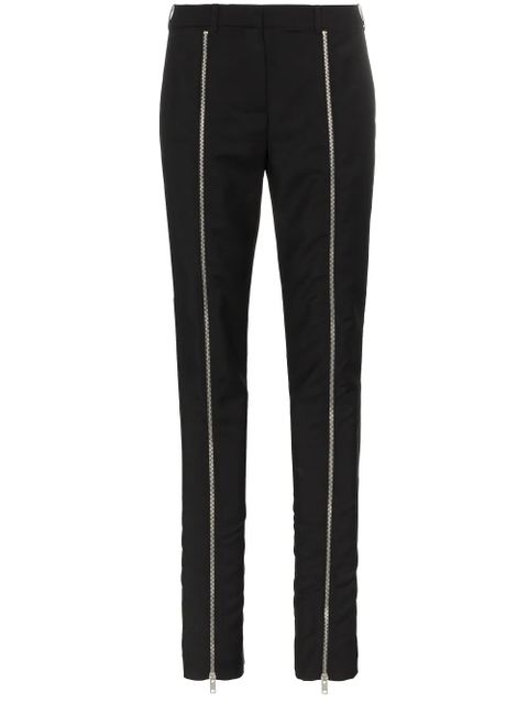 Givenchy zip front detailed trousers - Black - zdjęcie produktu nr 1