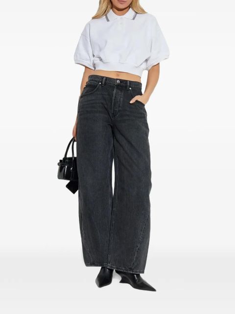 Alexander Wang washed-effect barrel-leg jeans - Grey - zdjęcie produktu nr 2