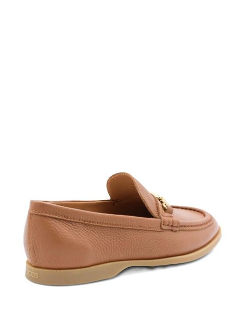 Tod's logo-plaque loafers - Brown