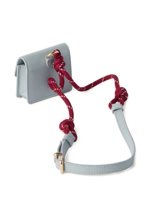 Miu Miu strap-detail leather wallet - Blue