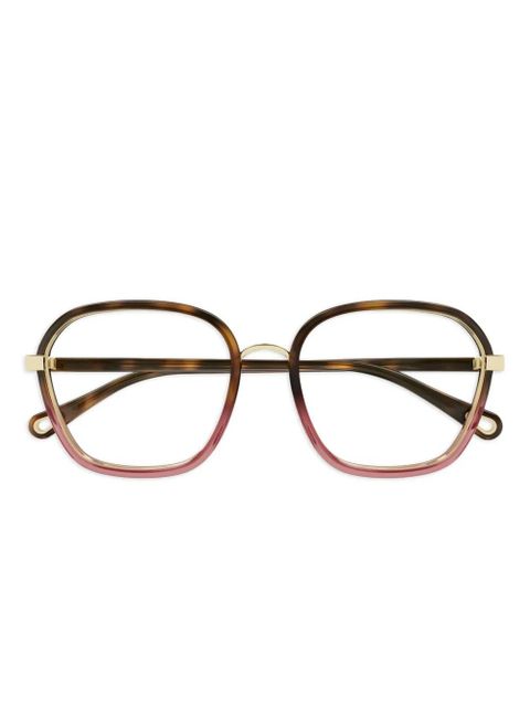 Chloé Eyewear square-frame glasses - Brown - zdjęcie produktu nr 1