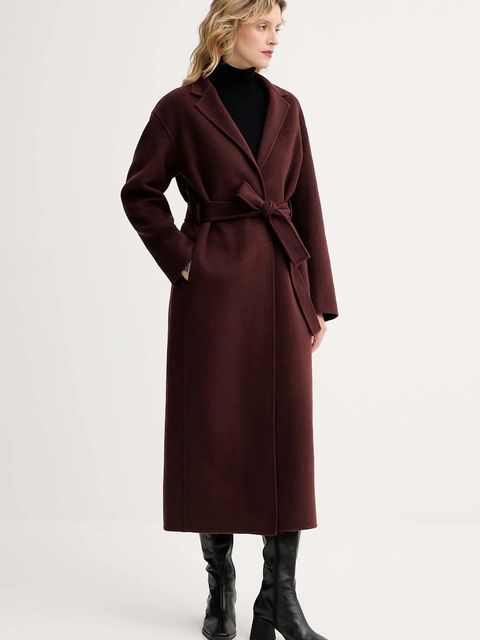 Filippa K płaszcz wełniany kolor brązowy 32512 - zdjęcie produktu nr 2