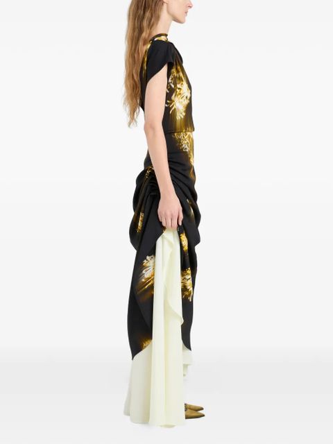 Proenza Schouler Antonella printed maxi dress - Black