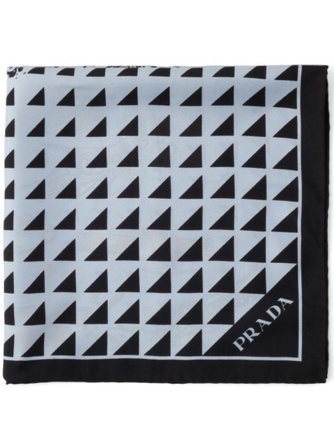 Prada silk scarf - Blue - zdjęcie produktu nr 1