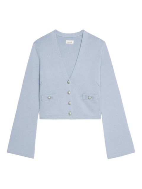 Zadig&Voltaire wide-sleeve cashmere cardigan - Blue - zdjęcie produktu nr 1