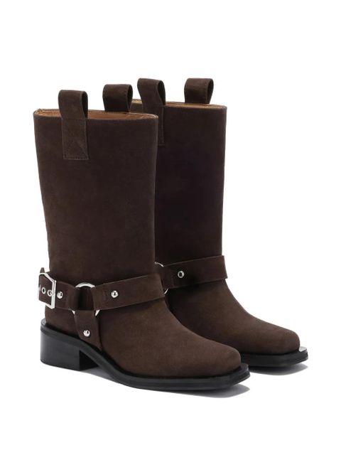 GANNI buckle-detail boots - Brown - zdjęcie produktu nr 2