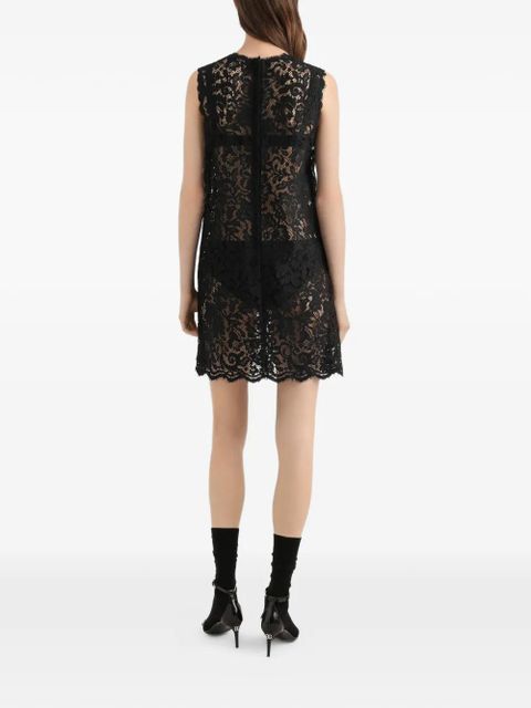 Dolce & Gabbana lace zip-fastening mini dress - Black
