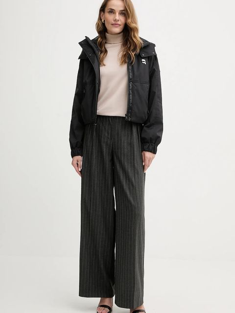 Karl Lagerfeld kurtka IKON kolor czarny przejściowa LWEMP606 - zdjęcie produktu nr 2