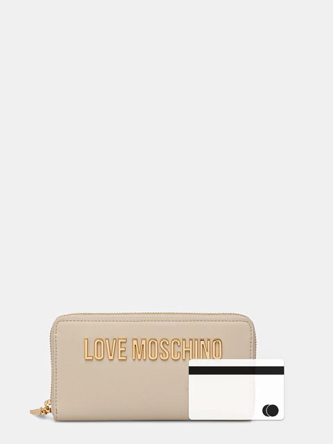 Love Moschino portfel damski kolor beżowy JC5611PP1
