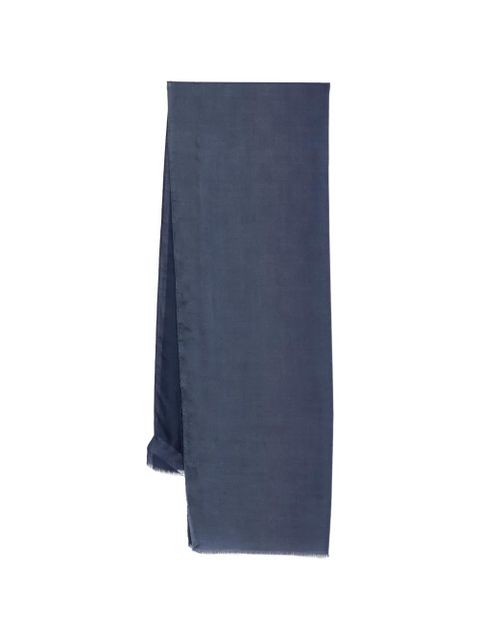 Max Mara MXAGENNAIO fringed scarf - Blue - zdjęcie produktu nr 1