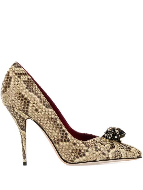 Valentino Garavani python embellished pumps - Neutrals - zdjęcie produktu nr 2