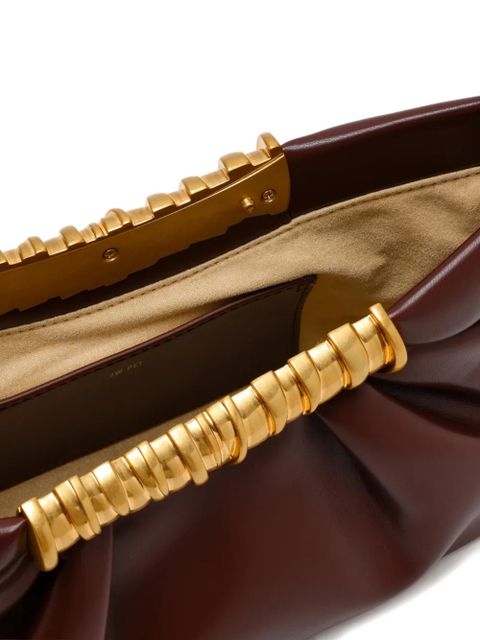 JW Pei Leia ruched clutch bag - Brown