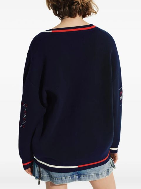 Essentiel Antwerp Peanuts™ graphic-print V-neck cardigan - Blue